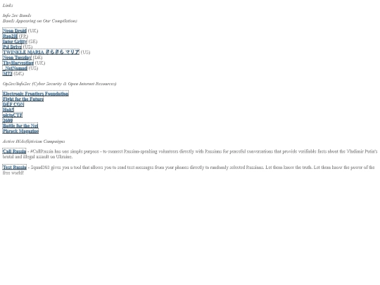 links screenshot
