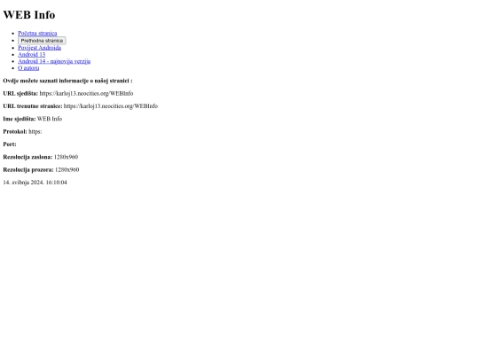WEBInfo screenshot
