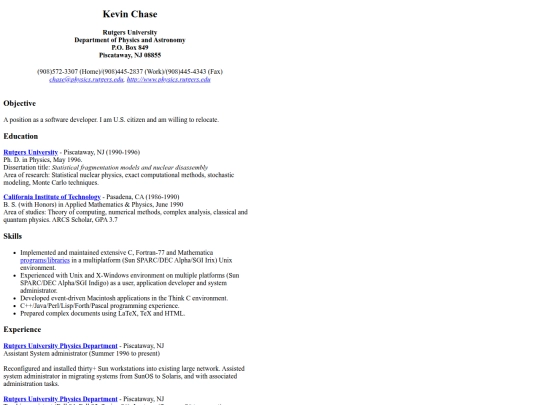 rutgers/resume screenshot