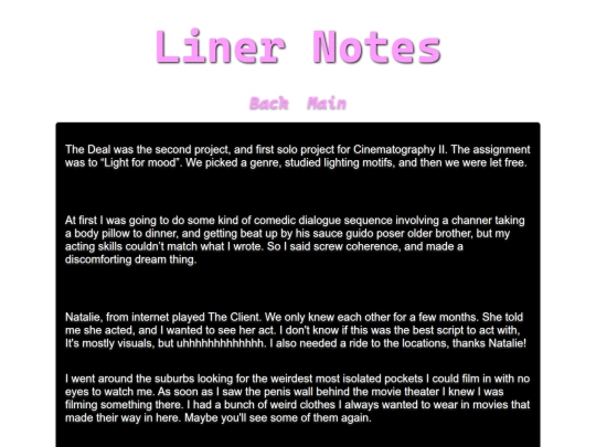 the-deal-liner-notes screenshot