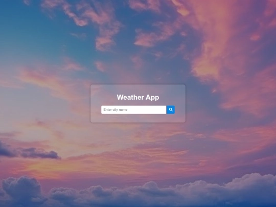 weather app screenshot