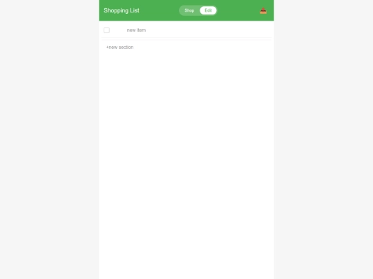 shoplist screenshot