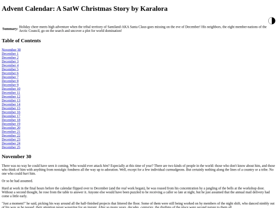 fics/Advent screenshot