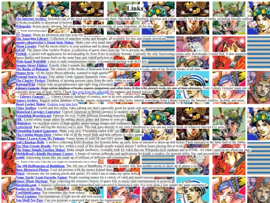 links screenshot
