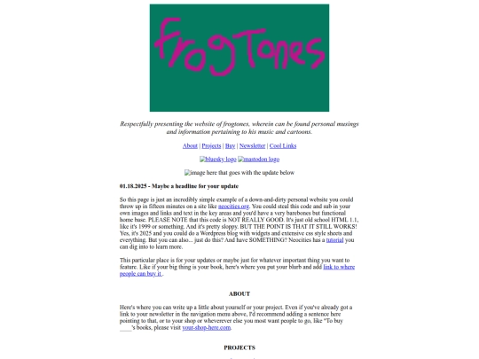 blog side/blog template screenshot