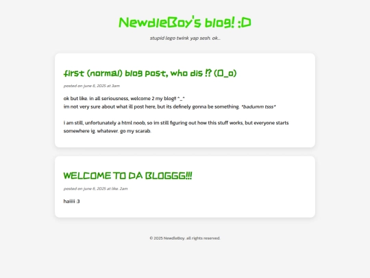 blog entries/blog screenshot