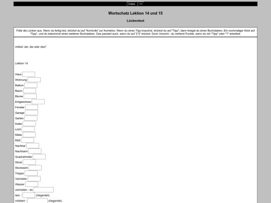 Wortschatz screenshot