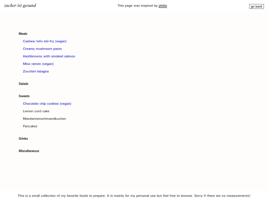 recipes screenshot