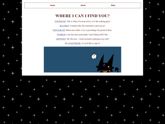 links screenshot