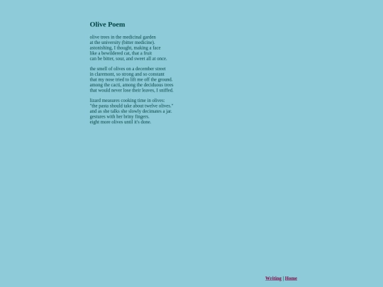 writing/olives screenshot