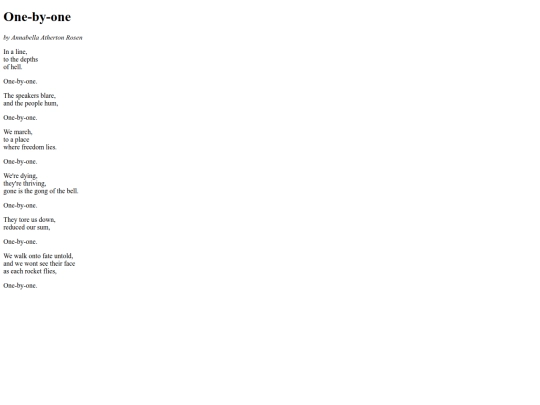 Portfolio/Poetry/one-by-one screenshot