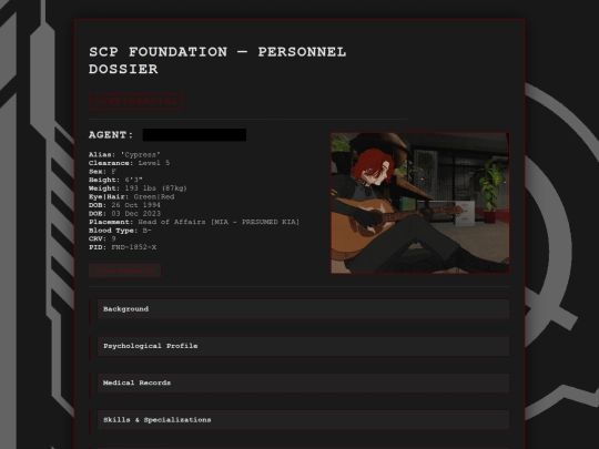 Dossiers/CypressDossier screenshot