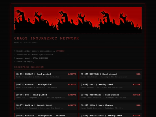 Roster/Disciples screenshot
