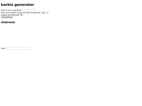 karbisgenerator screenshot