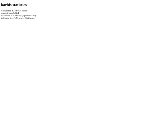karbisstats screenshot