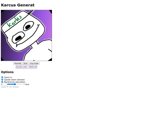 randomkarcusgenerator screenshot