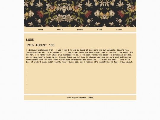 blog screenshot