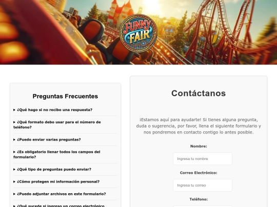 Servidor/pag/contactanos screenshot