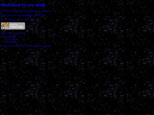 Blog screenshot