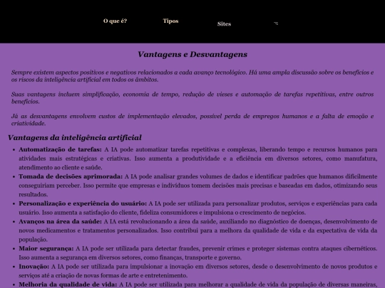 projeto/vantagensedesvantagens screenshot