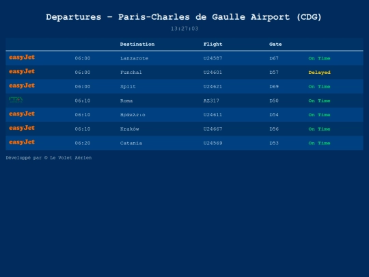 affichage avion/tableau-affichage screenshot