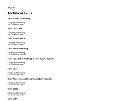technicalskills screenshot