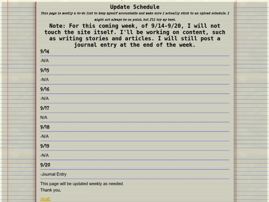 Journal/UploadSchedule screenshot