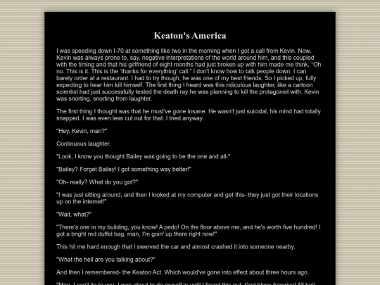 Stories/KeatonsAmerica screenshot
