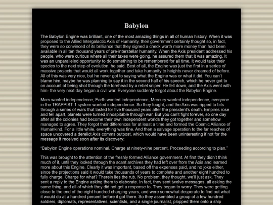 Stories/TheBabylonEngine screenshot