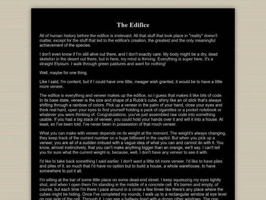 Stories/TheEdifice screenshot
