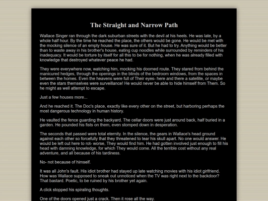 Stories/TheStraightAndNarrowPath screenshot