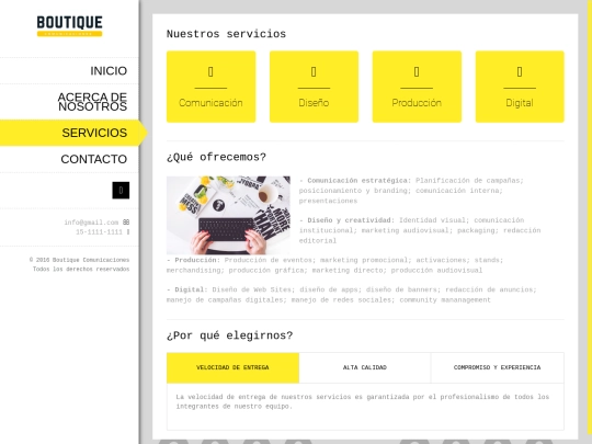services screenshot