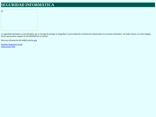 PRÁCTICAS/Practica6-Enlaces/seguridadinformatica screenshot