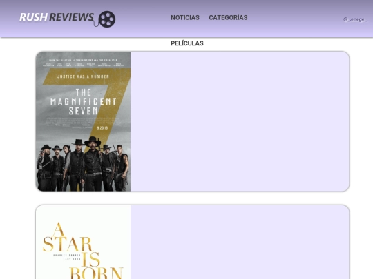 PROYECTOS/RUSH REVIEWS/peliculas screenshot