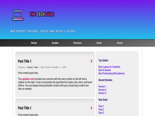 index screenshot
