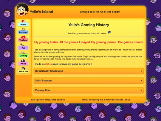 pages/my-games screenshot