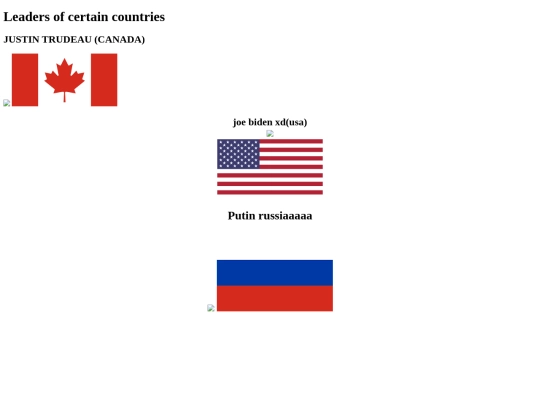 Leaders of certain countries screenshot
