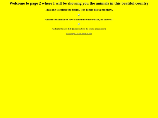 tourist website page 2 screenshot