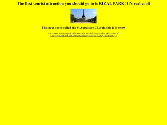 tourist website page 3 screenshot