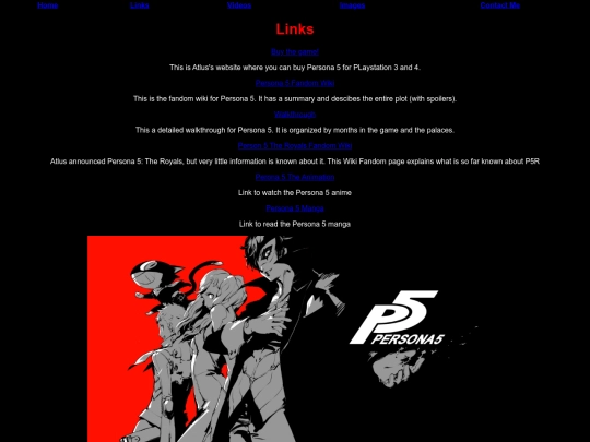 links screenshot