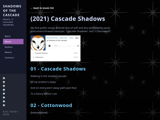 music/cascadeshadows screenshot