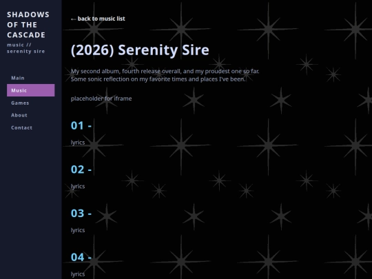 music/serenitysire screenshot