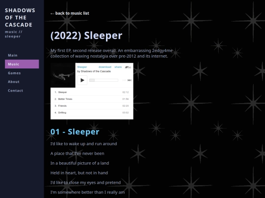 music/sleeper screenshot