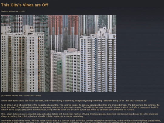 blog/vibes screenshot