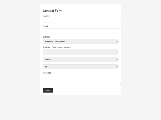 Contact screenshot