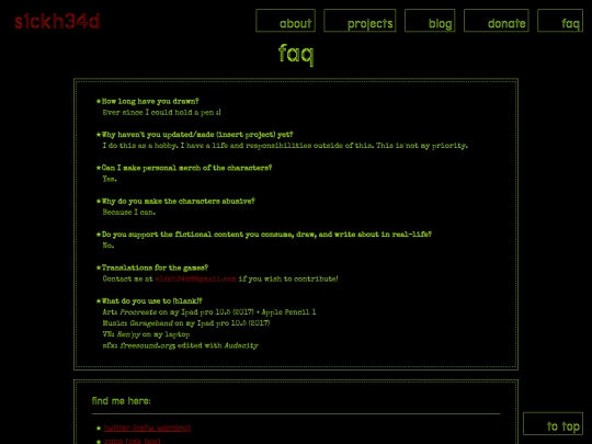faq screenshot