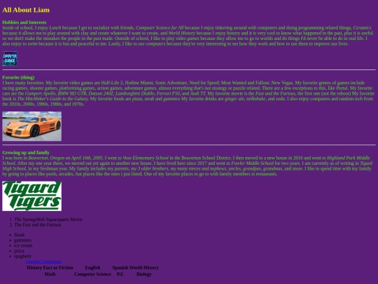 aboutme screenshot
