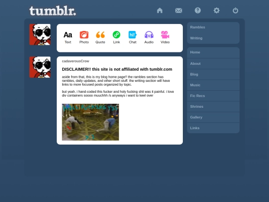 blog/home screenshot