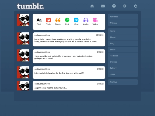 blog/rambles screenshot