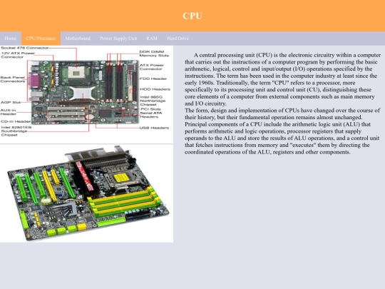 CPU screenshot
